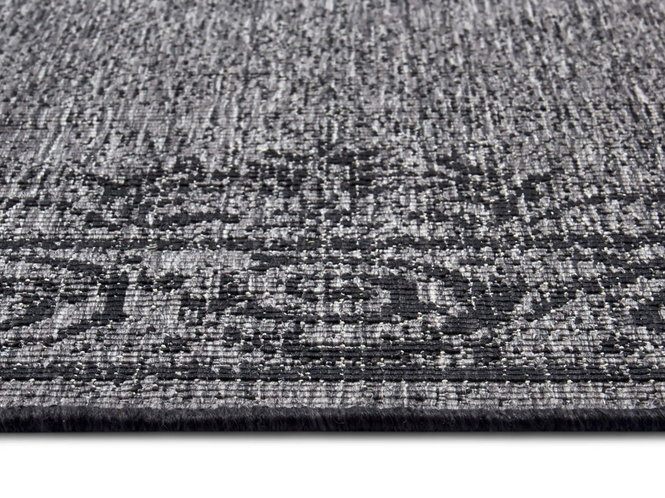 NorthRugs twin supreme cebu night silver Grey, Black Living Room Striped Rug.
