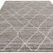 Asiatic noah charcoal Grey Living Room Wool Rug.