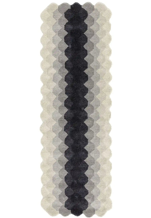 Asiatic hive teal charcoal Grey, Black Living Room Natural Fibre Rug.