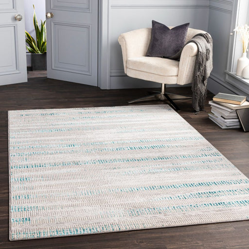 Surya lsr clementine 2310 turquoise Blue, Grey Living Room  Rug.