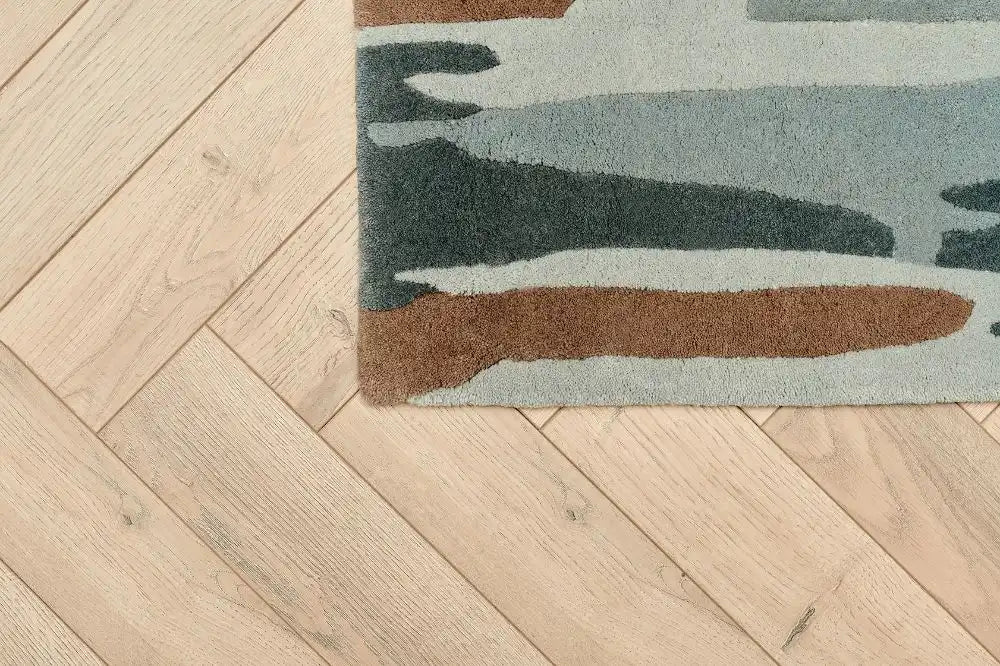 Woven Edge woven edge runners coast c3 green brown Brown, Green Living Room Wool Rug.