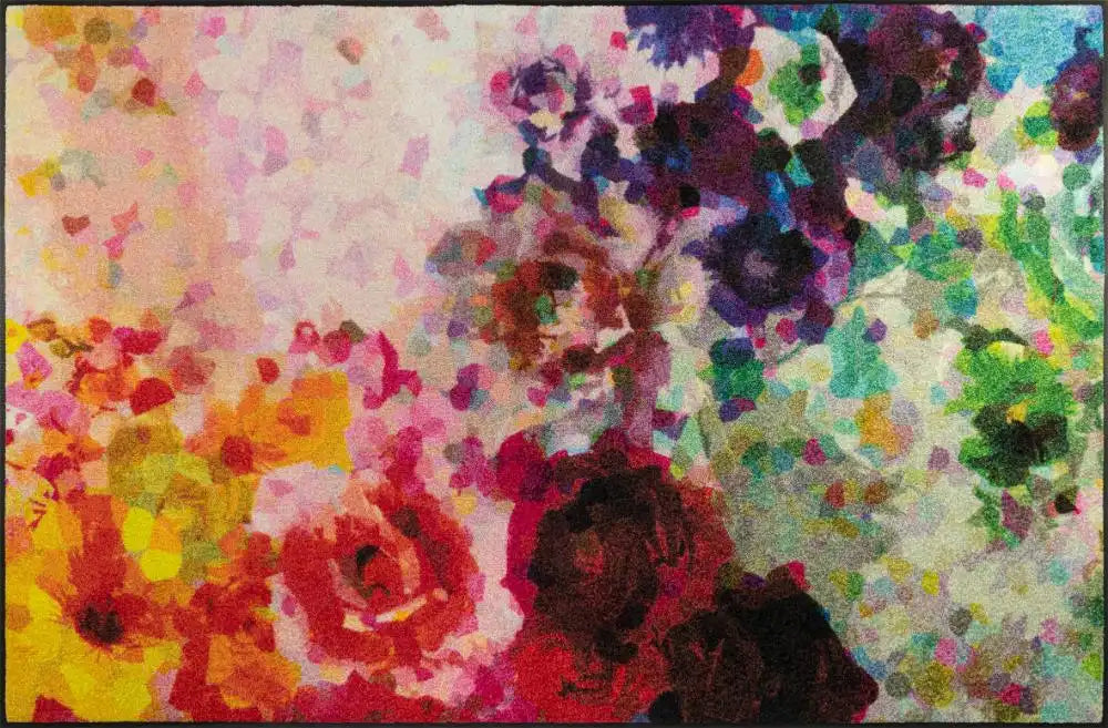 Wash + Dry design colour blast Multicoloured Living Room Washable Rug.