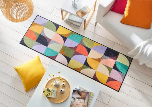 Wash + Dry design colour moments Multicoloured Living Room Washable Rug.