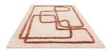 Asiatic infinity copper Orange Living Room Wool Rug.