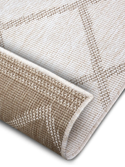 NorthRugs twin supreme corsica linen Beige, Cream Living Room Striped Rug.