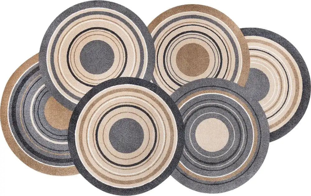 Wash + Dry decor cosmic colours nature Beige, Cream Living Room Washable Rug.