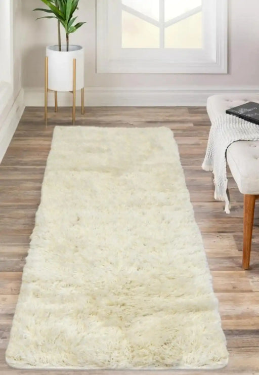 Homemaker soft washable cosy ivory Ivory Living Room Shaggy Rug.