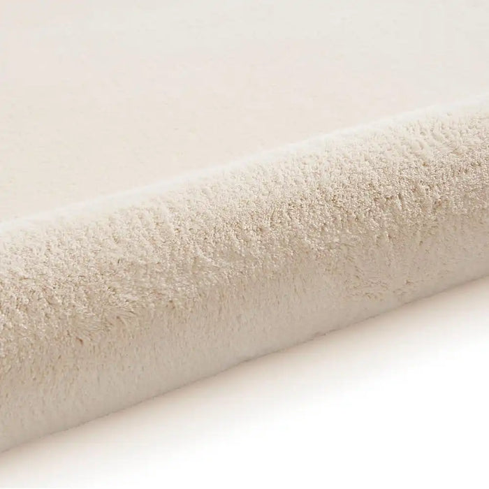 Think Rugs bay washable cream Ivory Living Room Shaggy Rug.