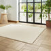 Think Rugs bay washable cream Ivory Living Room Shaggy Rug.