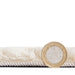Think Rugs bay washable cream Ivory Living Room Shaggy Rug.