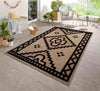 Serdim Rugs harper outdoor diamond black Brown, Black Living Room Natural Fibre Rug.