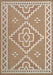 Serdim Rugs harper outdoor diamond cream Beige, Ivory, Cream Living Room Natural Fibre Rug.