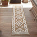 Serdim Rugs harper outdoor diamond cream Beige, Ivory, Cream Living Room Natural Fibre Rug.