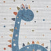 Think Rugs vida washable dinosaur Blue, Ivory Bedroom  Washable Rug.