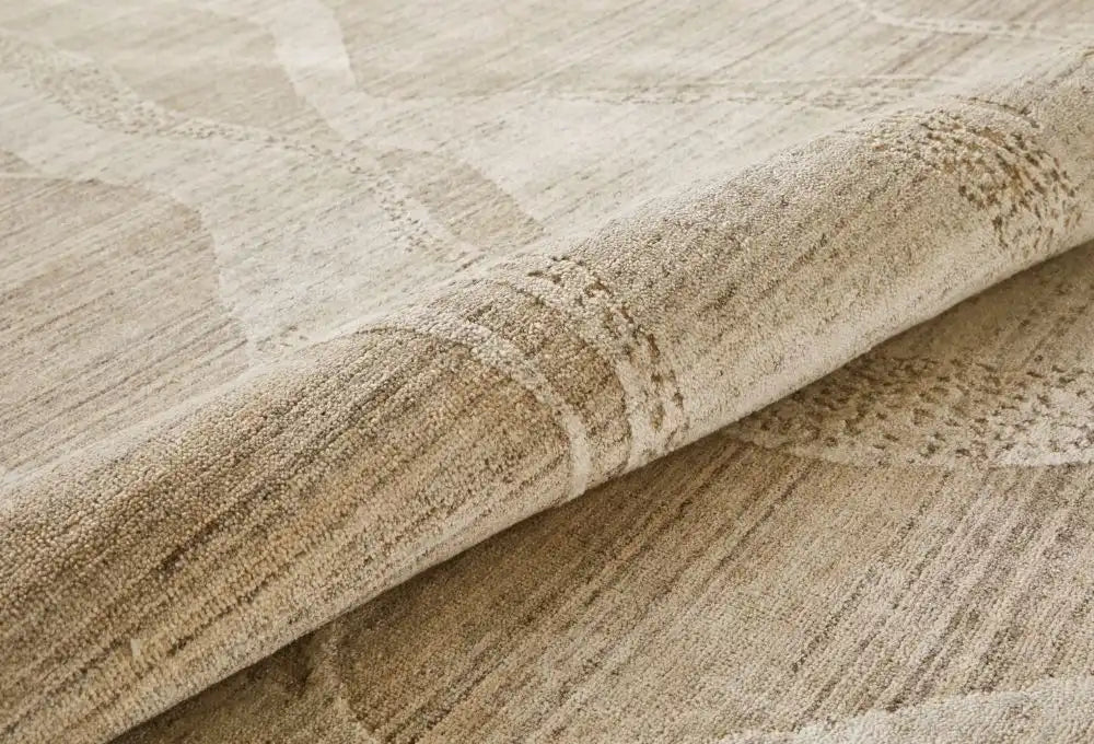 Nourison dune du 147 beige Beige Living Room  Rug.
