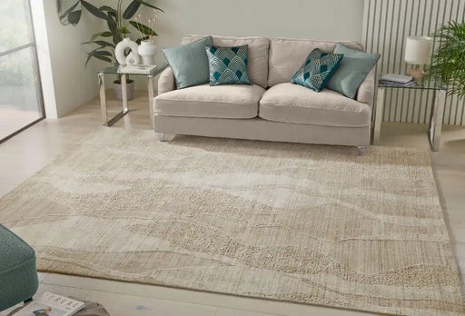 Nourison dune du 147 beige Beige Living Room  Rug.