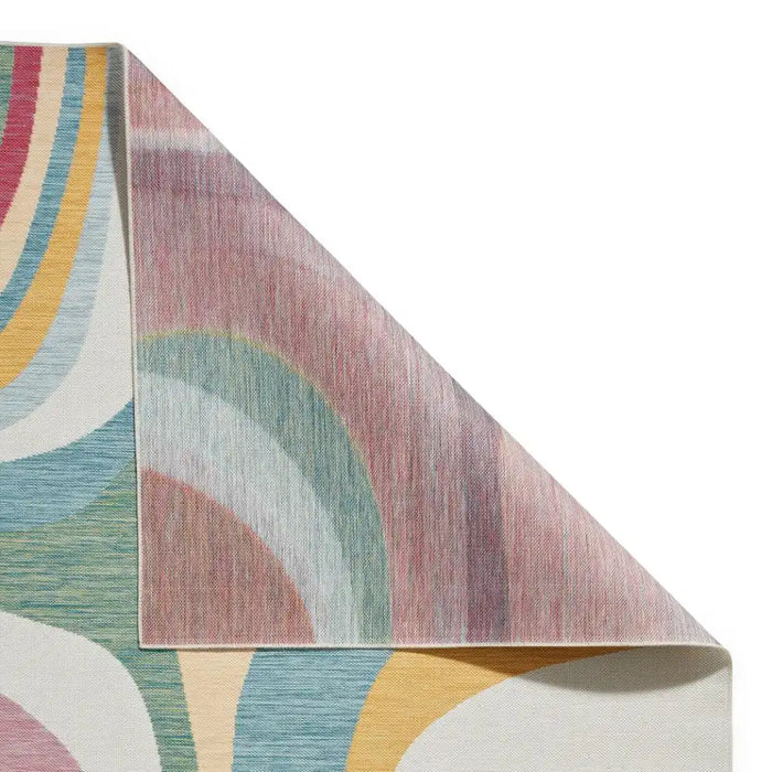 Think Rugs spectrum indoor outdoor e9333 multi Multicoloured Living Room Geometric Rug.