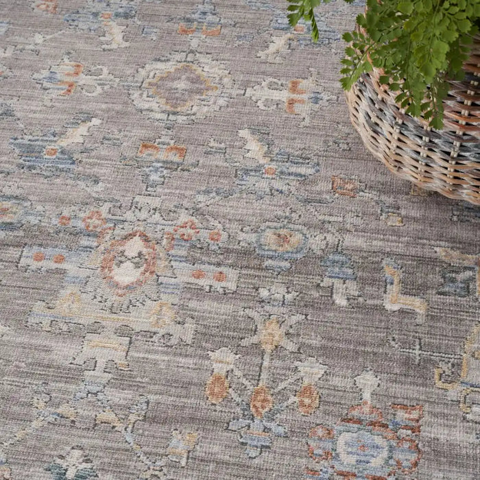Nourison elegant elh 02 grey Grey Living Room  Rug.