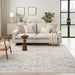 Nourison elegant elh 02 ivory grey Grey, Ivory Living Room  Rug.