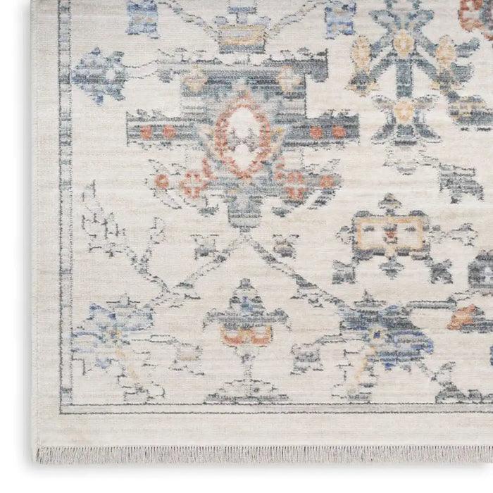 Nourison elegant elh 02 ivory grey Grey, Ivory Living Room  Rug.