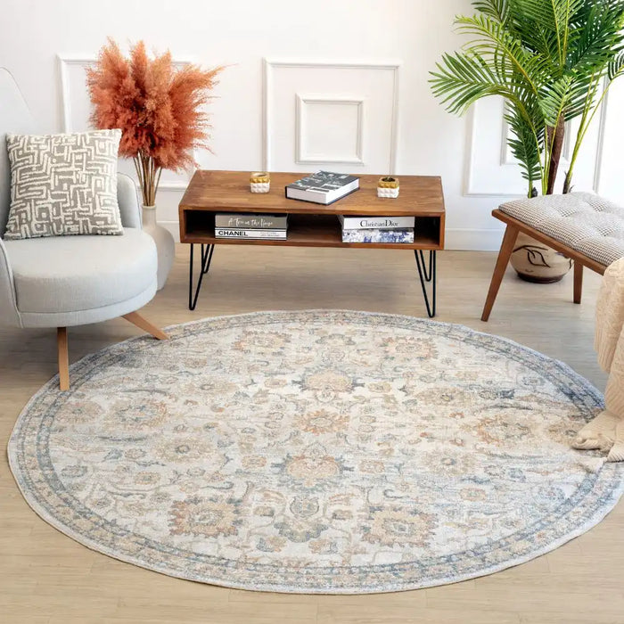 Surya lll esther 2327 grey Beige, Multicoloured Living Room Geometric Rug.