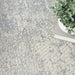 Nourison exhale exl01 light grey Grey Living Room  Rug.