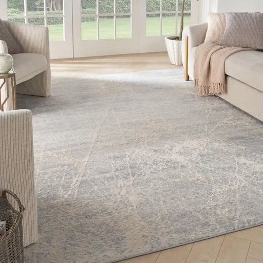 Nourison exhale exl02 ivory grey Ivory Living Room  Rug.