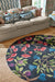 Sanderson sanderson foraging indigo 146618 Multicoloured Living Room Wool Rug.