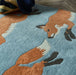 Woven Edge natural world fox Blue, Grey, Multicoloured, Orange Living Room Wool Rug.