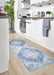 Origins washable soho garda blue Blue Living Room Geometric Rug.