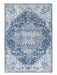 Origins washable soho garda blue Blue Living Room Geometric Rug.