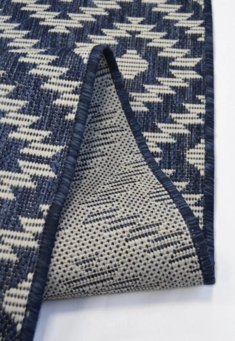 Homemaker county indoor outdoor geneva navy Blue, Navy Outdoor  Geometric Rug.