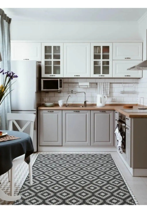 Homemaker county indoor outdoor geneva silver Grey Outdoor  Geometric Rug.