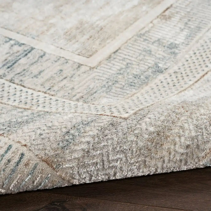 Nourison glitz gl07 ivory multi Ivory, Multicoloured Living Room Geometric Rug.