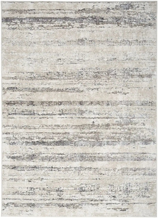 Nourison glitz glz 10 cream grey Grey, Cream Living Room Geometric Rug.