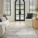 Nourison glitz glz 10 cream grey Grey, Cream Living Room Geometric Rug.