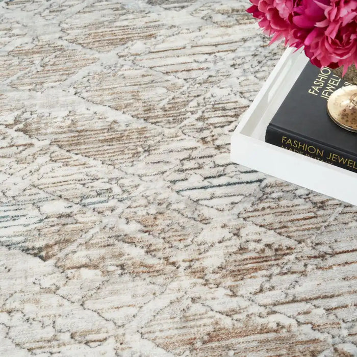 Nourison glitz glz 11 grey Grey Living Room Geometric Rug.
