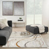 Nourison glitz glz01 ivory multicolour Ivory, Multicoloured Living Room Geometric Rug.