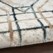 Nourison glitz glz03 ivory taupe Ivory Living Room Geometric Rug.