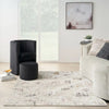 Nourison glitz glz04 ivory multicolour Ivory Living Room Geometric Rug.