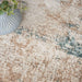 Nourison glitz glz06 taupe multicolour Brown, Multicoloured Living Room Geometric Rug.