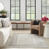 Nourison glitz glz07 silver Grey Living Room Geometric Rug.