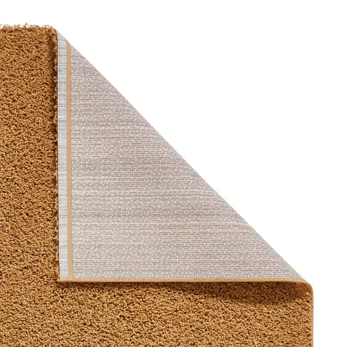 Think Rugs bali gold Yellow Living Room Shaggy Rug.