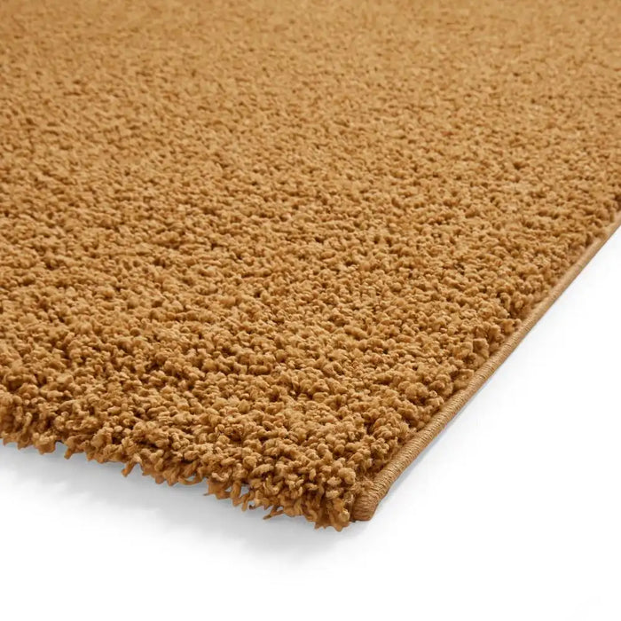 Think Rugs bali gold Yellow Living Room Shaggy Rug.