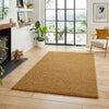 Think Rugs bali gold Yellow Living Room Shaggy Rug.