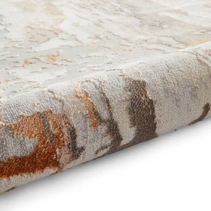 Think Rugs apollo gr580 bronze grey Grey, Orange Living Room  Rug.