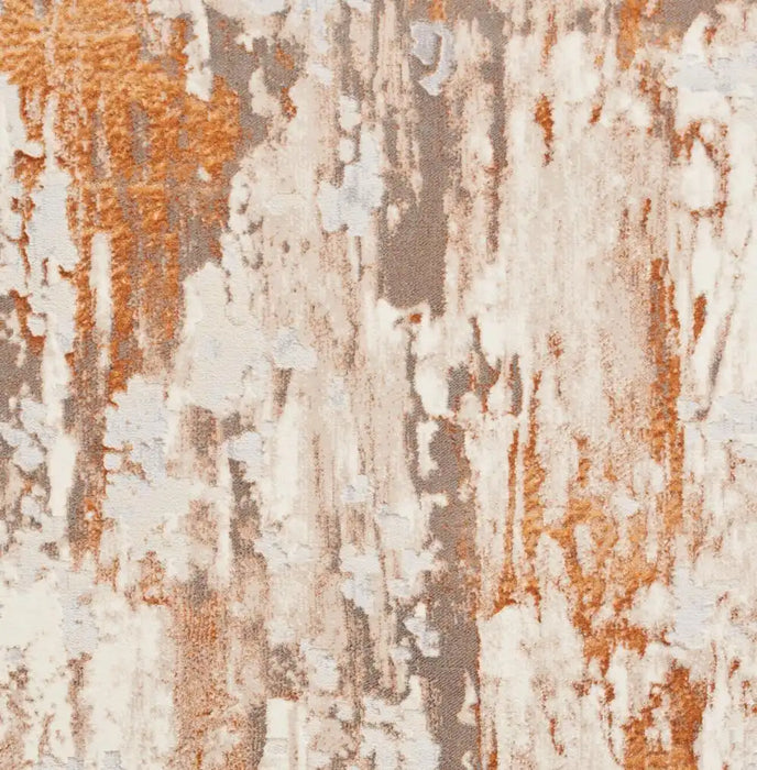 Think Rugs apollo gr580 bronze grey Grey, Orange Living Room  Rug.