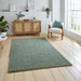 Think Rugs bali green Green Living Room Shaggy Rug.