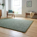Think Rugs bali green Green Living Room Shaggy Rug.