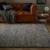 Esselle mayfair delilah grey black Grey Living Room Wool Rug.
